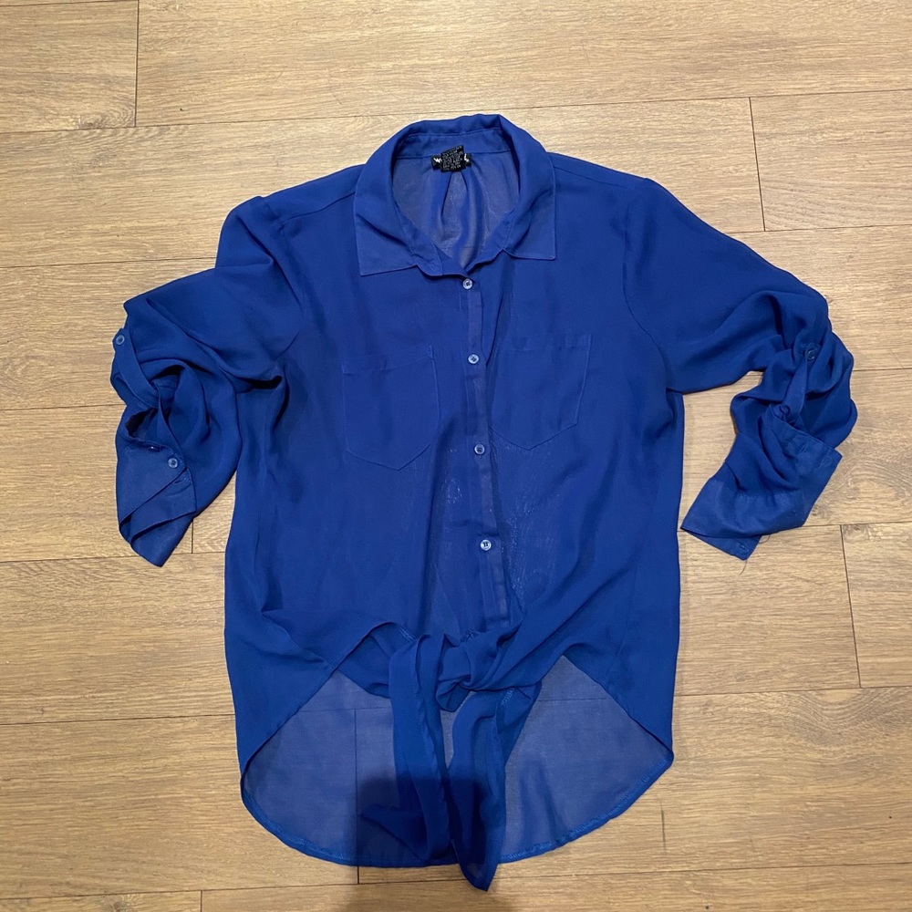 Blue Women’s Tie Top!